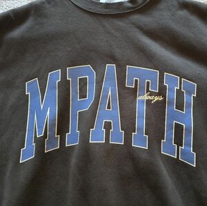 Mayfair Group Gray Graphic sweatshirt with Blue and Gold Lettering